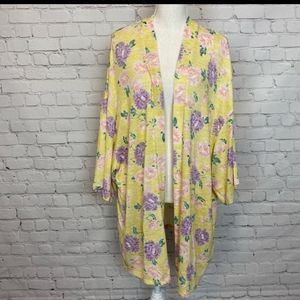 SOLD Torrid Yellow Floral Kimono NWT